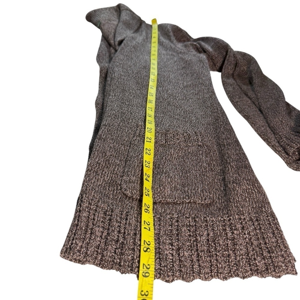 Eddie Bauer Shawl Collar Marled Brown Cardigan Size Medium Grandpa Outdoor Long - Picture 8 of 11